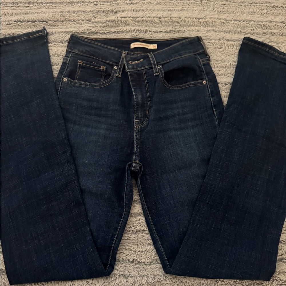 Dark Blue Denim Boot Cut Jeans